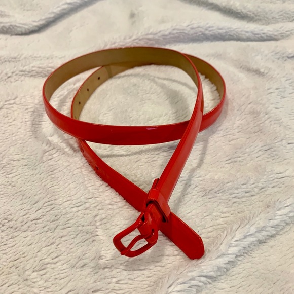 Bright Pink Patent Leather J. Crew Belt - Picture 1 of 3